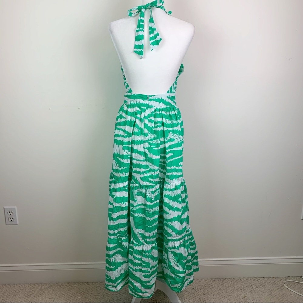 Oliphant Cross-Front Halter Poplin Maxi Dress - Picture 9 of 13